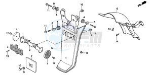 PK50M drawing REAR FENDER (PK50S-B/SP/MS/SS/SMS)