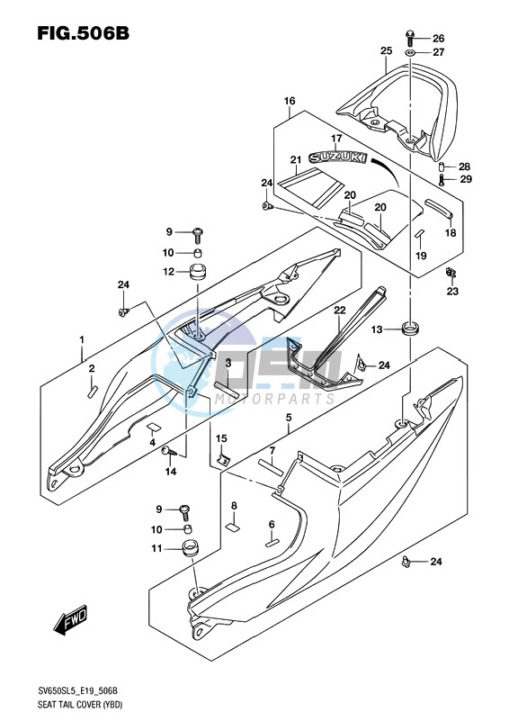 SEAT TAIL COVER (YBD)