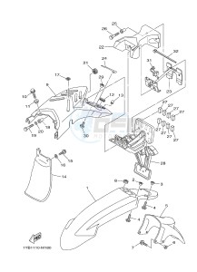 XT250 XT250D SEROW (1YB3) drawing FENDER