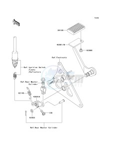 VN 1600 B [VULCAN 1600 MEAN STREAK] (B6F-B8FA) B7FA drawing BRAKE PEDAL_TORQUE LINK