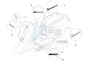 VX-VXL-SXL 150 4T 3V drawing Plates - Emblems