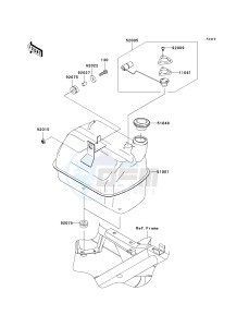 KAF 400 A [MULE 610 4X4] (A6F-AF) A6F drawing FUEL TANK-- CN,US- -