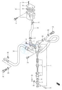 GSF1200 (E2) Bandit drawing REAR MASTER CYLINDER (GSF1200T V W X Y ST SV SW SX SY)