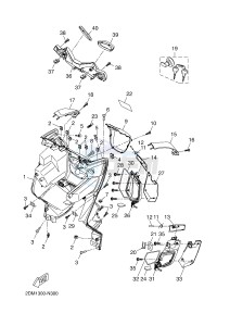 YPR125R XMAX 125 EVOLIS 125 (2DM3 2DM3) drawing LEG SHIELD