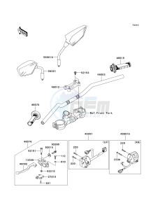 KLX 250 W [KLX250SF] (W9F) W9F drawing HANDLEBAR