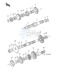 KZ 250 D [KZ250] (D1) [KZ250] drawing TRANSMISSION -- 80 D1- -