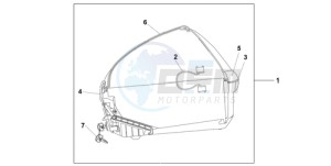 CBF1000SA UK - (E / ABS MKH) drawing 45L TOP BOX QUASAR SILVER