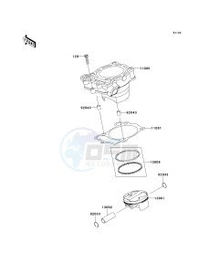 KX 250 T [KX250F] (TF) T6F drawing CYLINDER_PISTON-- S- -