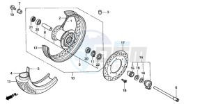 VT750DCA SHADOW SPIRIT drawing FRONT WHEEL