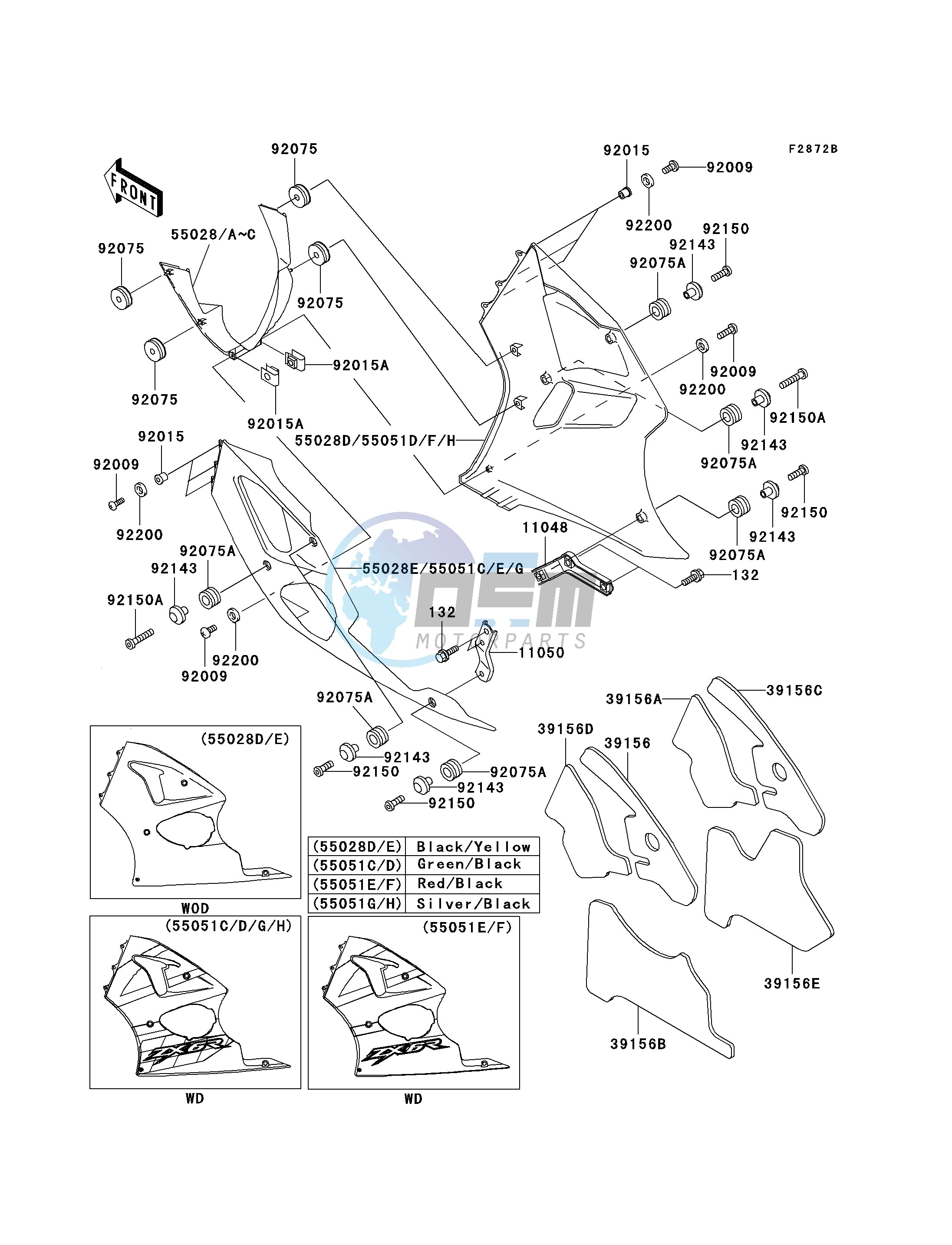 COWLING LOWERS -- ZX600-J3- -