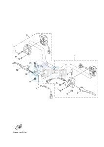 YW125 YW125CB (37D5) drawing HANDLE SWITCH & LEVER