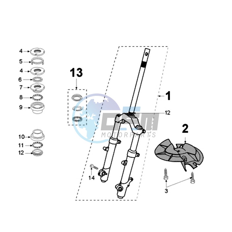 FRONT FORK / STEERINGHEAD