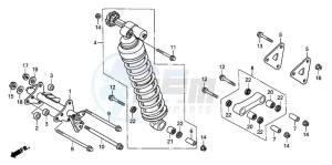 XL1000V drawing REAR CUSHION (XL1000V)