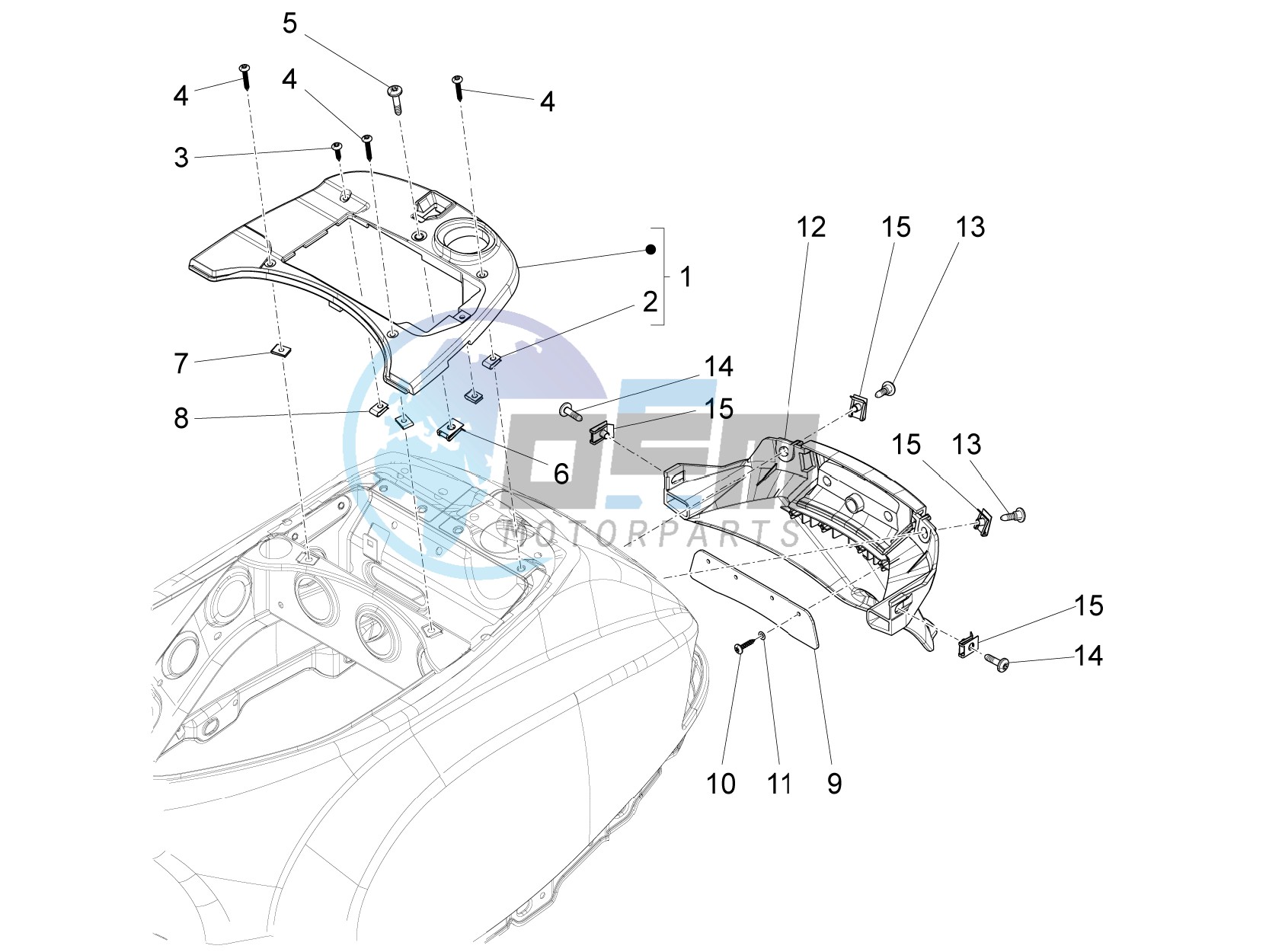 Rear cover - Splash guard