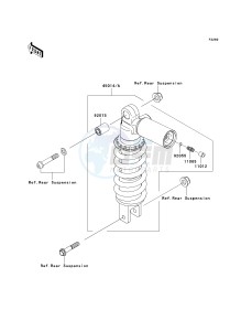 ZR 1000 B [Z1000] (7F-8F) 0B8F drawing SHOCK ABSORBER-- S- -