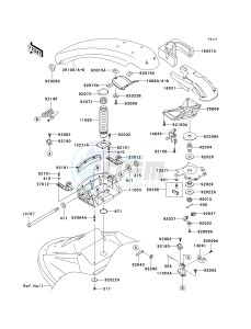 JS 800 A [800 SX-R] (A6F-A9F) A6F drawing HANDLE POLE