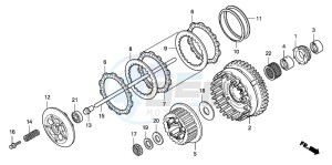 CBF1000T drawing CLUTCH