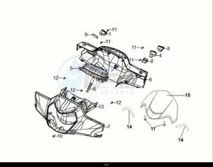 SYMPHONY 50 (XF05W1-EU) (E5) (M1) drawing HANDLE COVER - HEAD LIGHT