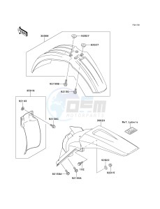 KX 125 L [KX125] (L3) [KX125] drawing FENDERS