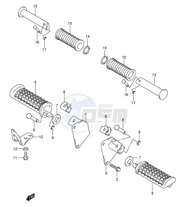 VL250 (E2) drawing FOOTREST (MODEL K3 K4)