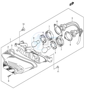 GSX-R750 (E2) drawing TAIL LAMP