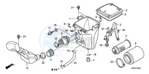 TRX420FPM9 U / 4WD drawing AIR CLEANER