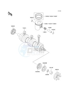 JH 1100 B [ULTRA 130] (B1-B4) [ULTRA 130] drawing CRANKSHAFT_PISTON-- S- -