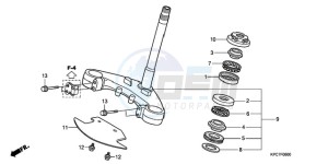 XL125VA E / MKH drawing STEERING STEM