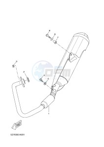 MT125A MT-125 ABS (5D7M) drawing EXHAUST