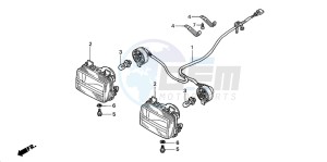 TRX350FM RANCHER 4X4 drawing HEADLIGHT (1)