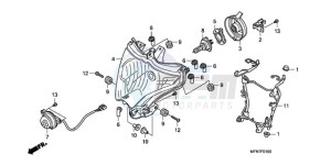 CB1000RAA E / ABS MPH drawing HEADLIGHT