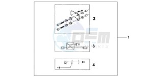 CBF600N9 UK - (E / MKH) drawing HEATED GRIP ATT. KIT