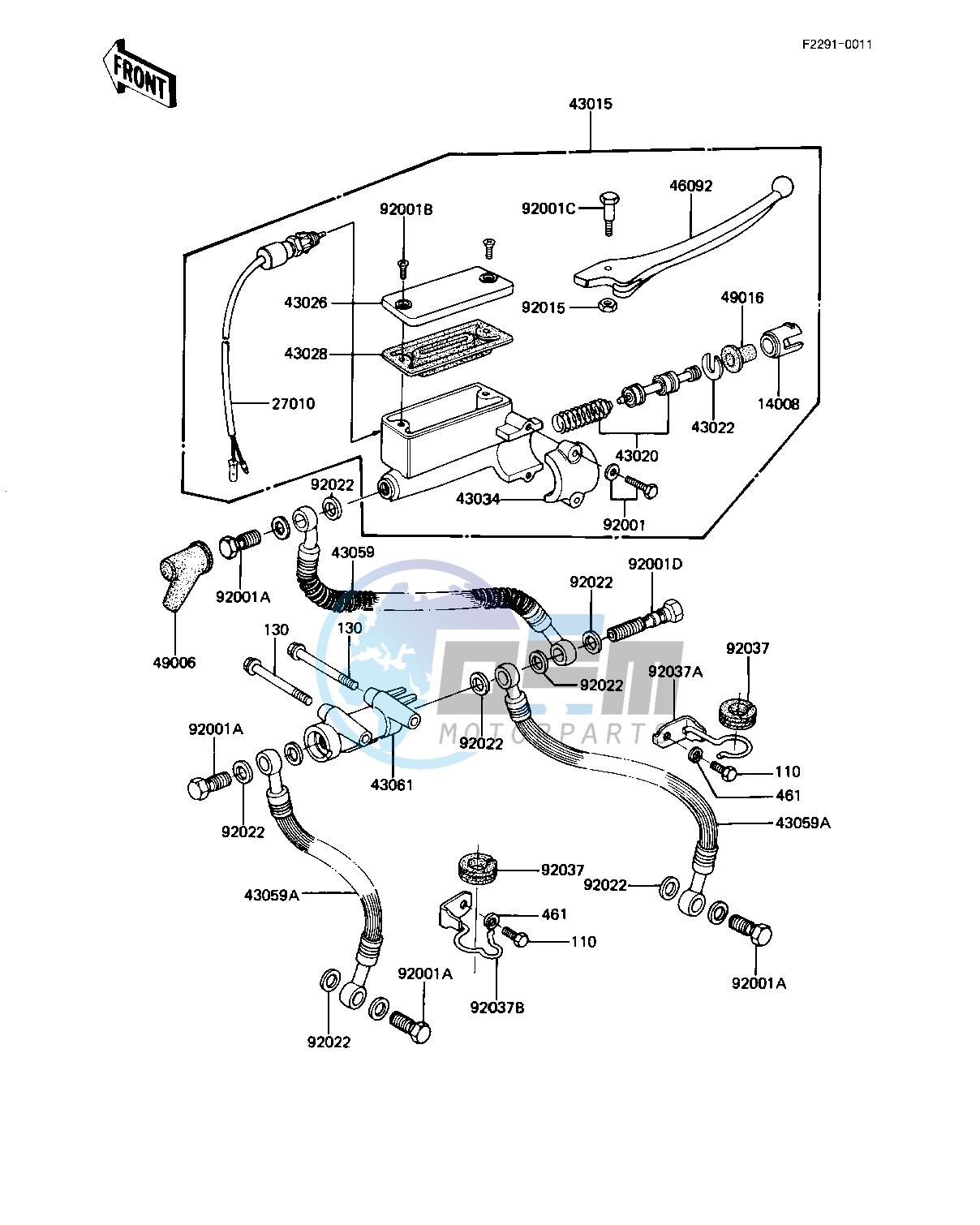 FRONT MASTER CYLINDER -- KZ1000-J1_J2- -