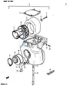 DR200 (G-H-J) drawing AIR CLEANER