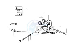 Runner POGGIALI 50 drawing Front brake caliper