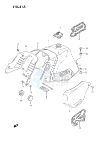 DR650 (E4) drawing FUEL TANK (MODEL P)