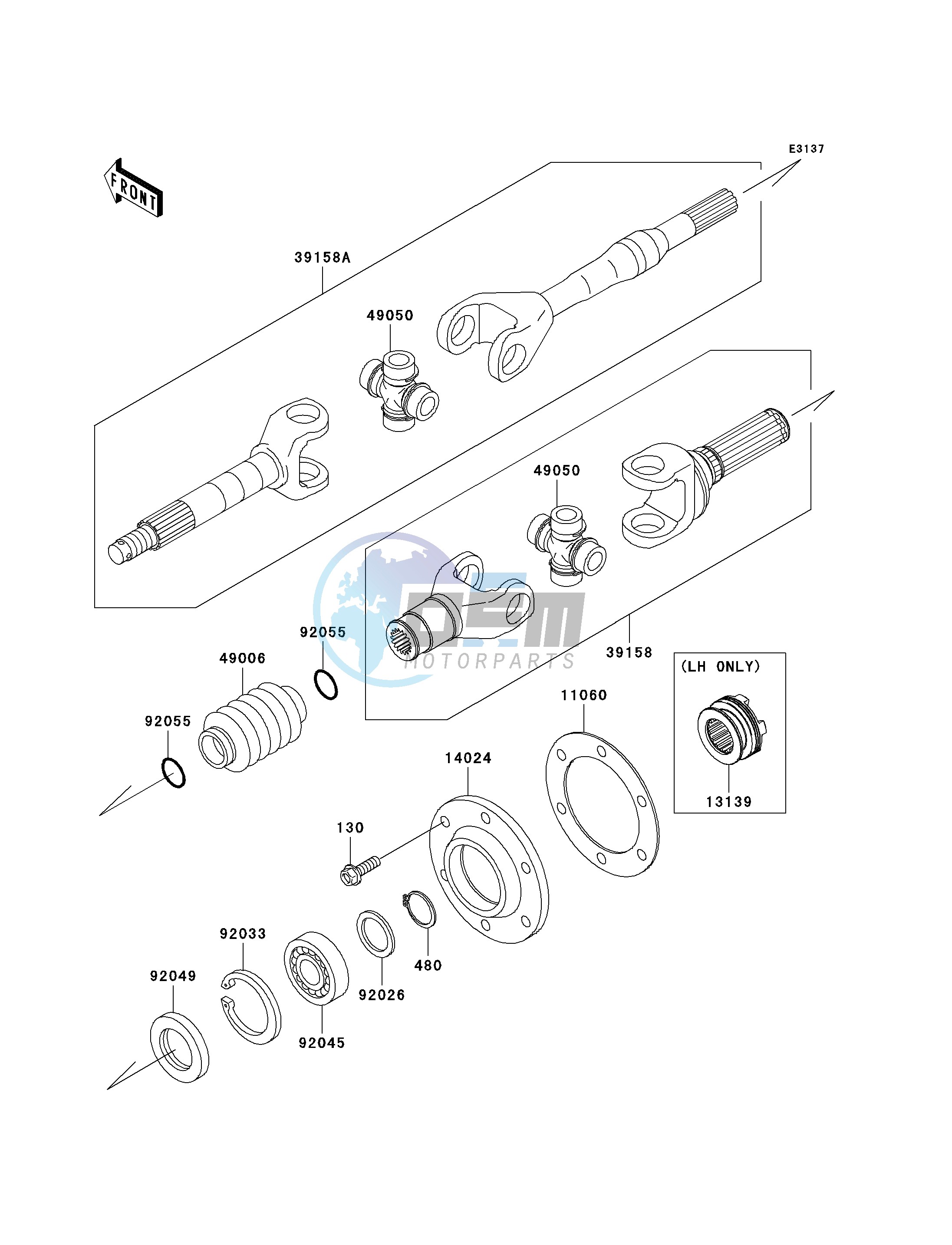 DRIVE SHAFT-REAR