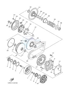 YFM550FWAD YFM5FGPLED GRIZZLY 550 EPS HUNTER (1HSP) drawing CLUTCH