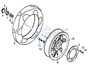 DNA 50 drawing Rear Wheel