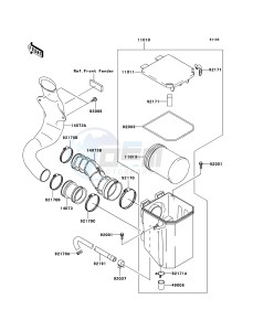 KVF360_4X4 KVF360-A3 EU GB drawing Air Cleaner