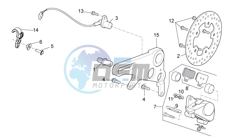 Rear brake caliper