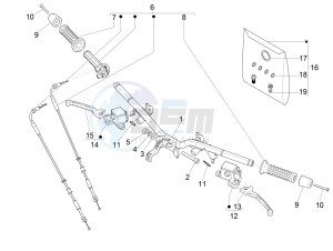 GTS 300 SUPER HPE 4T 4V IE ABS E4 (NAFTA) drawing Handlebars - Master cil.