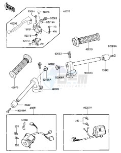 ZX 600 A [NINJA 600] (A1-A2) [NINJA 600] drawing HANDLEBAR