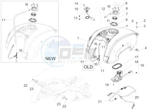 California 1400 Custom ABS 1380 drawing Fuel tank