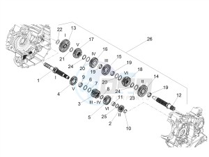 SHIVER 900 ABS (APAC) drawing Gear box - Gear assembly