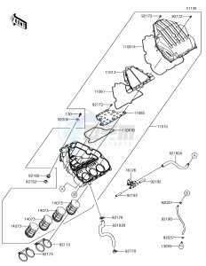 Z1000 ZR1000HHF XX (EU ME A(FRICA) drawing Air Cleaner