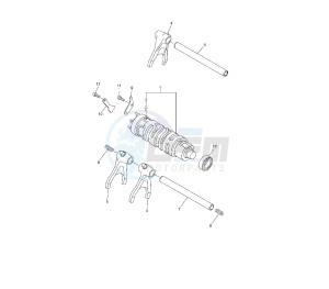 YZF R6 600 drawing SHIFT CAM AND FORK