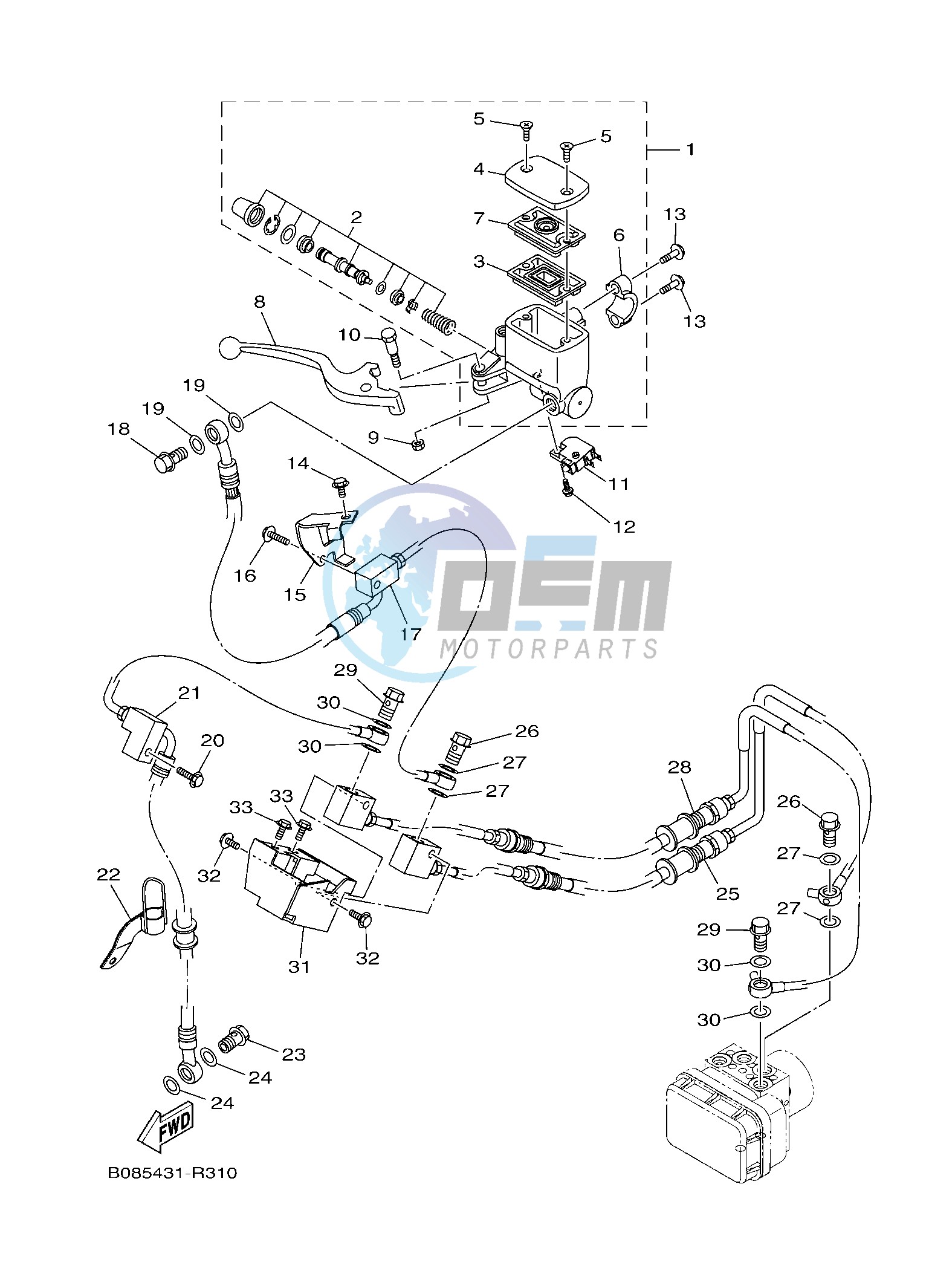 FRONT MASTER CYLINDER