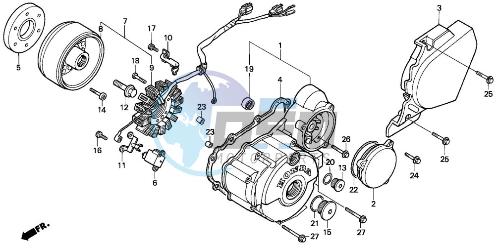 LEFT CRANKCASE COVER/ GENERATOR