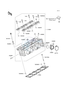 ZR 750 K [Z750S] (K1) K1 drawing CYLINDER HEAD